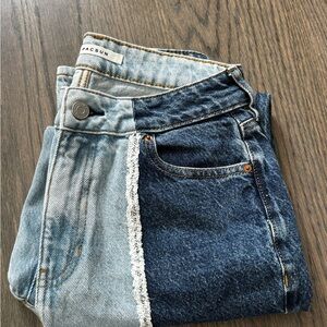 PacSun Light and Dark Blue Denim Jeans